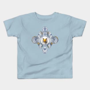 Eagle in Sacred Geometry Ornament Kids T-Shirt